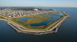 Coastal community implementing climate resilience projects with federal grant funding