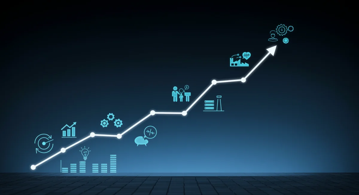 Infographic of job creation trends in US key sectors